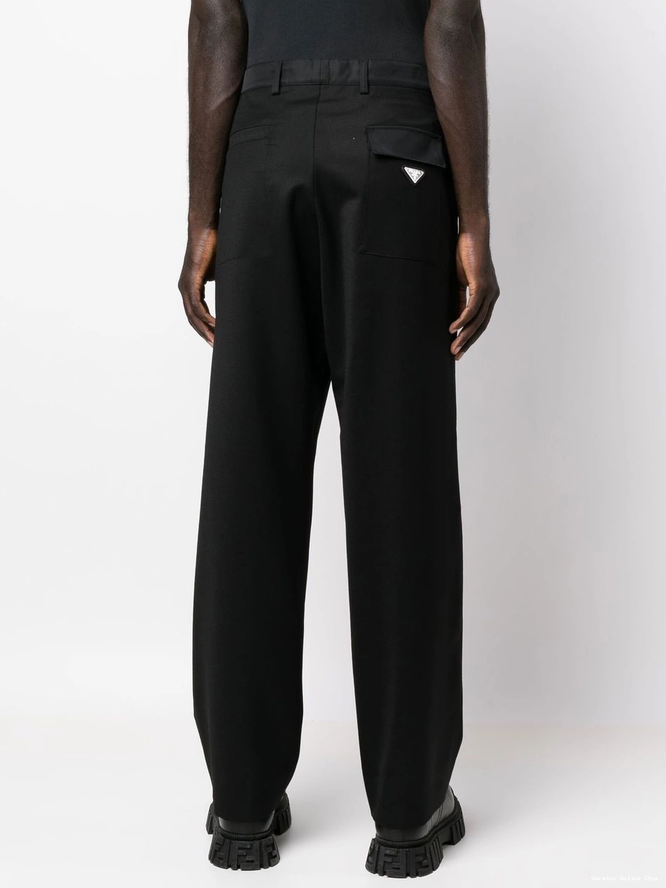 Affordable straight-leg wool Versace Women virgin trousers 0811